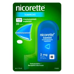 NICORETTE ICEMINT 2 mg imeskelytabl 20 kpl